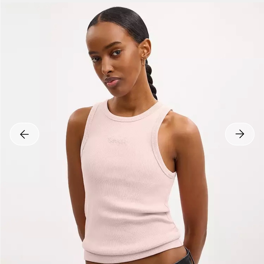 Coach Light Pink Tank Top